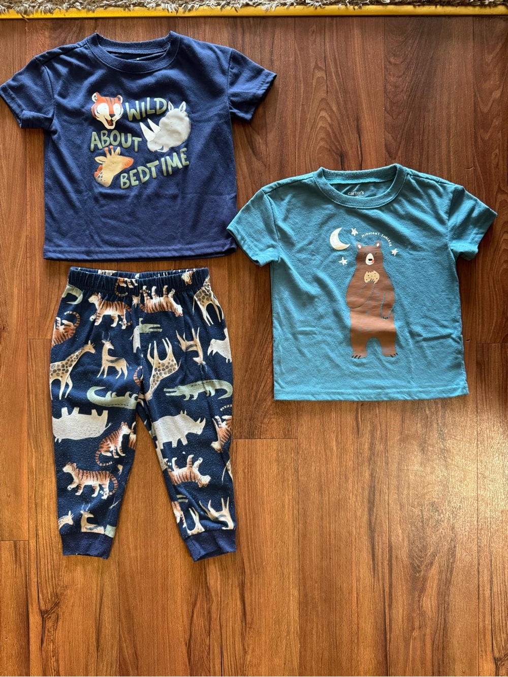 Carter's Blue and Teal Kids Pajama 2 Set Size 3T